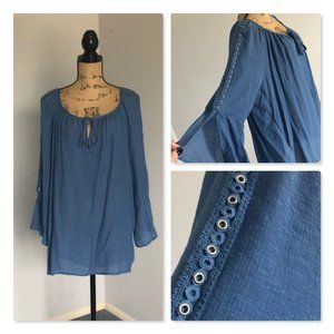 Alyx Peasant Blouse w/Grommets Sz XXL